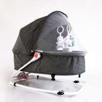 Elegant and comfortable 3 in 1 design new born baby asleep rocker chair bassinet with canopy and mosquito net portable