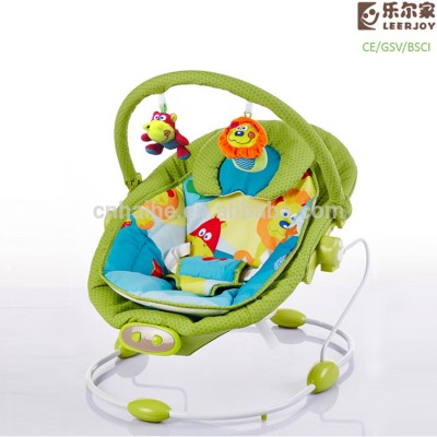 Colorful indoor baby swing bouncer with vibrator and music