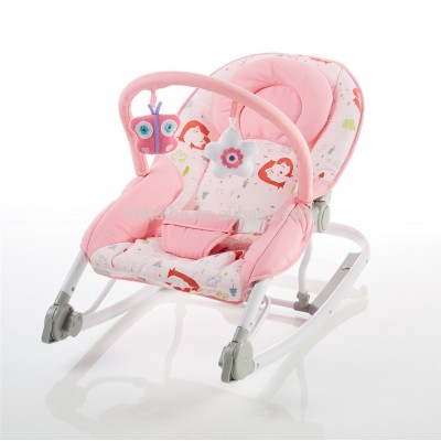 baby bouncer Aluminum folding baby rocker with music & vibration and different position backrest and height